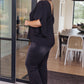 Around the World Draped Sleeve Blouse