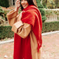 Artisan Fringe Scarf in Red