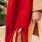 Artisan Fringe Scarf in Red