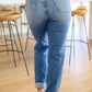 Ashley Hi-Waist Destroyed Boyfriend Jeans