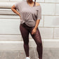 Ava Leggings In Burgundy