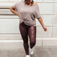 Ava Leggings In Burgundy