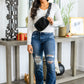 Basics Are Best Long Sleeve V-Neck Top in Bone