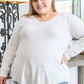 Basics Are Best Long Sleeve V-Neck Top in Bone