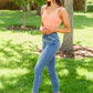 Becca Hi-Waisted Embroidered Pocket Relaxed Jeans