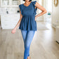 Before Now Ruffled Babydoll Top