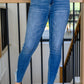 Bethany Frayed Hem Detail Skinny Jeans