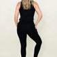 Zenana Cotton Wide Waistband Pocket Leggings