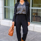 Big Dreams Stretch Pull On Dress Pants In Black