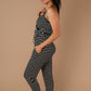 Black & White Striped Surplice Jumpsuit