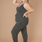 Black & White Striped Surplice Jumpsuit
