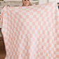 Penny Blanket Single Cuddle Size in Pink Check