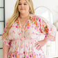 Bouquet a Day Floral Peplum Top