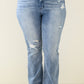 Brecken Hi-Waist Minimal Destroy Bootcut Jeans