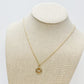 Pave Butterfly Hexagon Pendant Necklace
