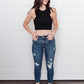 Vintage Indigo Cropped Skinny Jeans