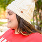 Cable Knit Cuffed Beanie In Ivory