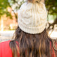 Cable Knit Cuffed Beanie In Ivory