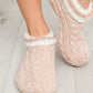 Cable Knit Faux Fur Slipper Boot