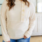 Capture the Day Side Button Hoodie in Oatmeal
