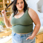Carefree Seamless Reversible Tank in Olive