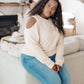 Carefully Crafted Cold Shoulder Blouse