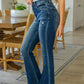 Carina High Rise Vintage Wash Flare Jeans