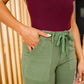 Carmen Double Cuff Joggers in Green