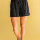 Carried Away French Terry Shorts in Black