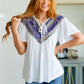 Casually Boho Keyhole Neckline Top