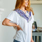 Casually Boho Keyhole Neckline Top