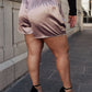 Champagne and Roses Satin Shorts