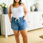 Chelsea Pull On Drawstring Denim Shorts