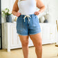 Chelsea Pull On Drawstring Denim Shorts
