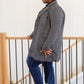 Chic Upon Arrival Button Down Blazer Jacket In Black