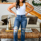 Judy Blue Christine High Contrast Slim Bootcut Destroyed Jeans