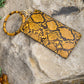 Clear Break Snakeskin Clutch