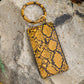 Clear Break Snakeskin Clutch