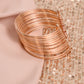 Clear Intentions Layered Cuff Bracelet In Rose Gold