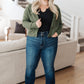 Climbing Vine Cable Knit Cardigan in Green