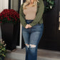Climbing Vine Cable Knit Cardigan in Green