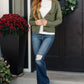 Climbing Vine Cable Knit Cardigan in Green