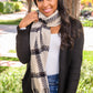 Cozy Babe Beige Plaid Scarf