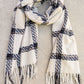 Cozy Babe Beige Plaid Scarf
