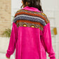 Cozy Cabin Days Sweater in Magenta