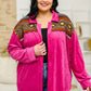 Cozy Cabin Days Sweater in Magenta