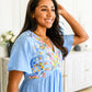 Cynthia V-Neck Embroidered Sundress