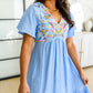Cynthia V-Neck Embroidered Sundress