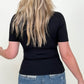New Colors! - Fawnfit Basic Ribbed Fitted Tee with Built In Bra