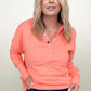 Batwing Sleeve Buttoned Hoodie with Pockets